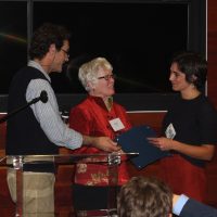 Camilla Crifo receives certificate