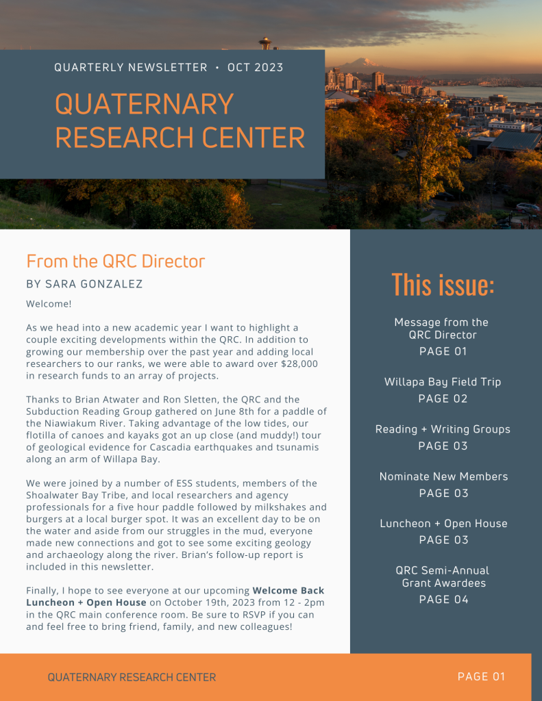 QRC Quarterly Newsletter for Fall 2023