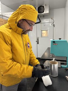 Eric Steig wearing a yellow jacket
